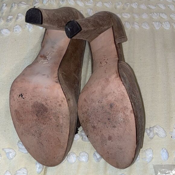 Richard Tyler Red Leather Peep Toe Pumps Sz 7.5 - Picture 4 of 7